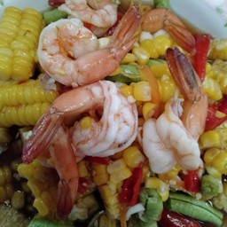 ตำข้าวโพดกุ้งสุก-สด