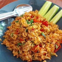 กะเพราเนื้อบดคลุก