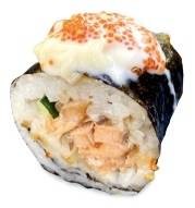 ข้าวห่อแซลมอนย่าง Spicy