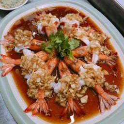 กุ้งนึ่งกระเทียม