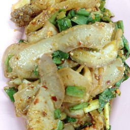 ลาบคอหมูย่าง