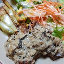 สเต๊กหมูเห็ด