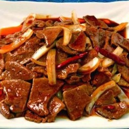 ผัดตับหมู 小炒猪肝