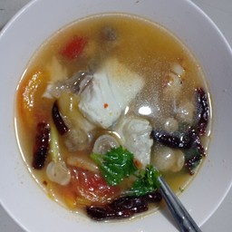 ต้มยำเนื้อปลากระพง น้ำใส