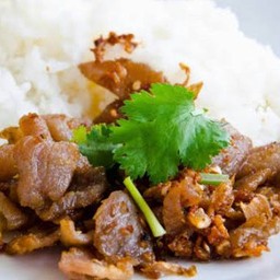 ไก่ทอดกระเทียมราดข้าว