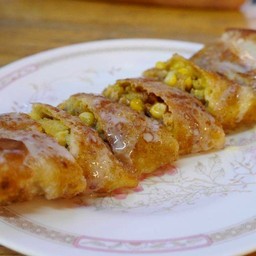 โรตีไข่ + ข้าวโพด