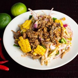 .ยำโพดม่วงปลากรอบ