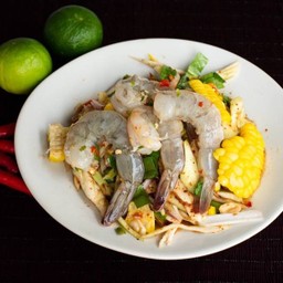 .ยำโพดม่วงกุ้งสด