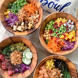 Poke bowl menu, super healthy and delicious
