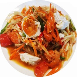 [อร่อยซ่ากับโค้ก] ตำไทยไข่เค็ม +  โค้ก ออริจินัล (ขวด) 