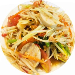 [อร่อยซ่ากับโค้ก] ตำไทยหมูยอ +  โค้ก ออริจินัล (ขวด) 