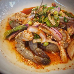 ลาบกุ้งสด