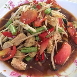 ตำปลาร้าหมูยอ