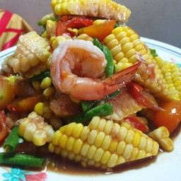 ตำข้าวโพดกุ้ง