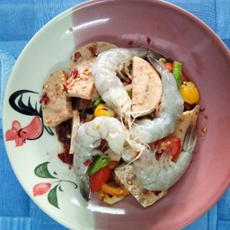 ตำหมูยอกุ้งสด