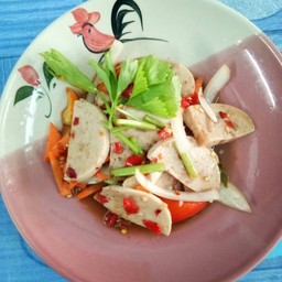 ยำหมูยอนำ้ปลาร้า