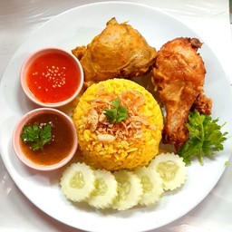 ข้าวหมกไก่หมก+ไก่ทอด