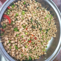 ผัดกระเพราโปรตีนใส่ถั่วฝักยาวเจ