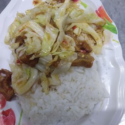 ผัดพักกาดขาวหมูกรอบ