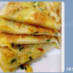 葱油饼 โรตีต้นหอม