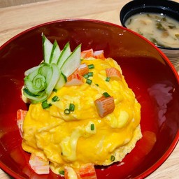 ข้าวหน้าไข่ข้นปูอัดชีส