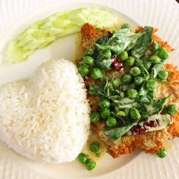 ข้าวหมูกรอบเขียวหวาน
