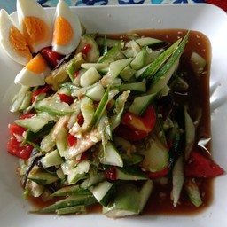 ตำแตง ไข่ต้ม