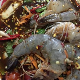 ตำกุ้งสด