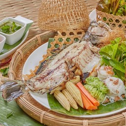 เมี่ยงปลากระพง นึ่งหรือทอด