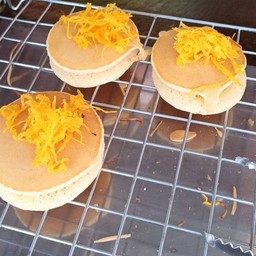 ขนมแพนเค้กหน้าฝอยทอง