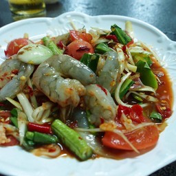 ตำกุ้งสด