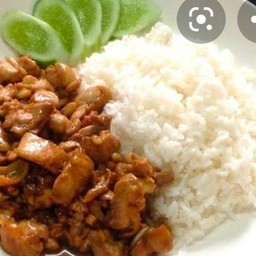 ข้าว+ไก่กระเทียม
