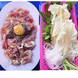 หมูใหญ่+ผักรวม