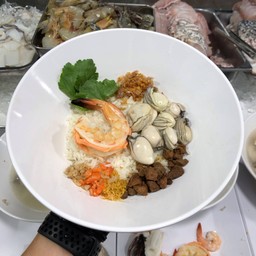 ข้าวต้มกุ้งแชบ๊วย+หอยนางรม