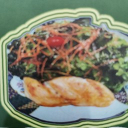สลัดแซลมอนย่างซีอิ๊ว
