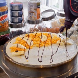 เครปกล้วยฝอยทองช๊อค