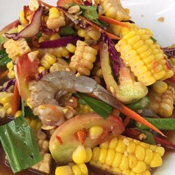 เกาเหลาข้าวโพดกุ้งสด