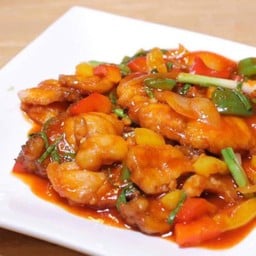 เนื้อปลาเก๋าผัดเปรี้ยวหวาน