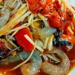 ตำหอยดองกุ้งสด