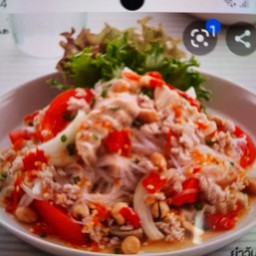 ยําวุ้นเส้นหมูสับอย่างเดียว