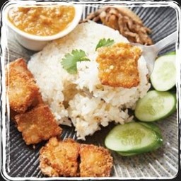 ข้าวมันไก่ทอดมังสวิรัติ