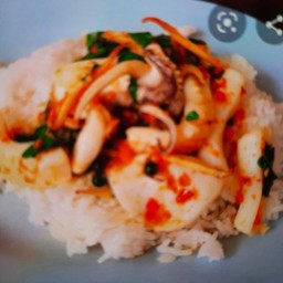 ผัดฉ่า รวมมิตรราดข้าว