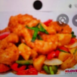 ผัดเปรี้ยวหวานไก่เป็นกับข้าว