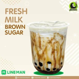 Brown sugar fresh milk bubble  (Size L 22oz)