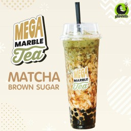 Brown sugar matcha Mega marble tea (แก้ว 28oz)