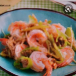 ผัดพริกหยวกกุ้งเป็นกับข้าว