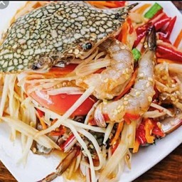 ตำปูม้ากุ้งสดไม่ใส่ปลาร้า