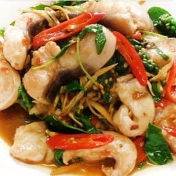 ผัดขี้เมาราดข้าว