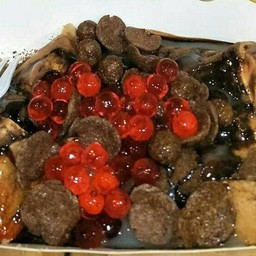 ปังปิ้งราดช็อค +โกโก้ครั้น + เยลลี่  2 แผ่น