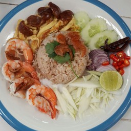 ข้าวคลุกกะปิ-กุ้งสด